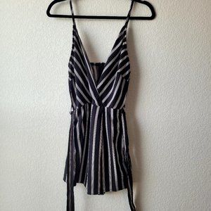 Petite striped romper